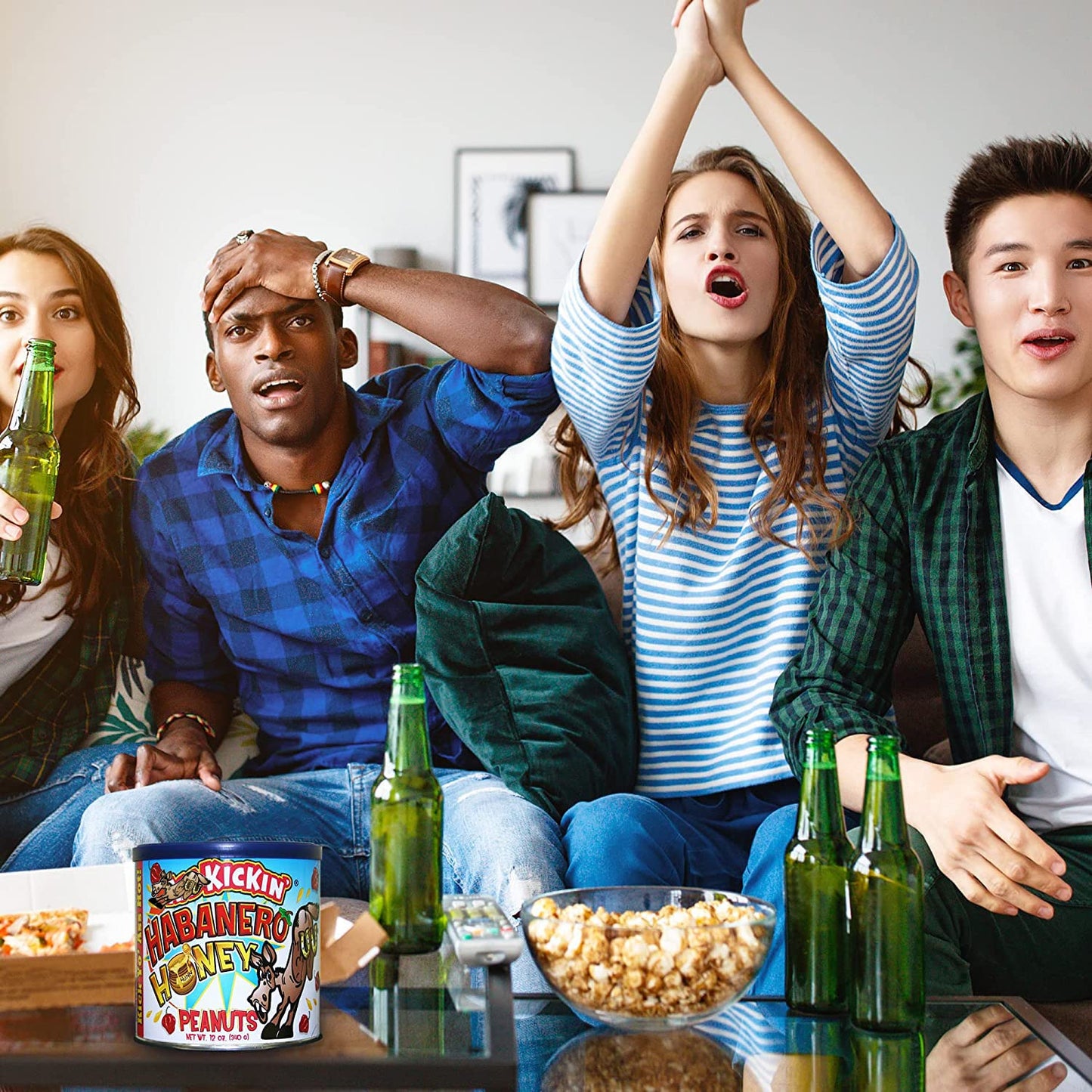 ASS KICKIN’ Habanero Honey Peanuts - Spicy Gourmet Snack - 12oz - Model AK809