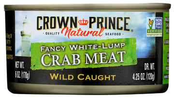 Crown Prince, Fancy White Lump Crab Meat, 6 Oz
