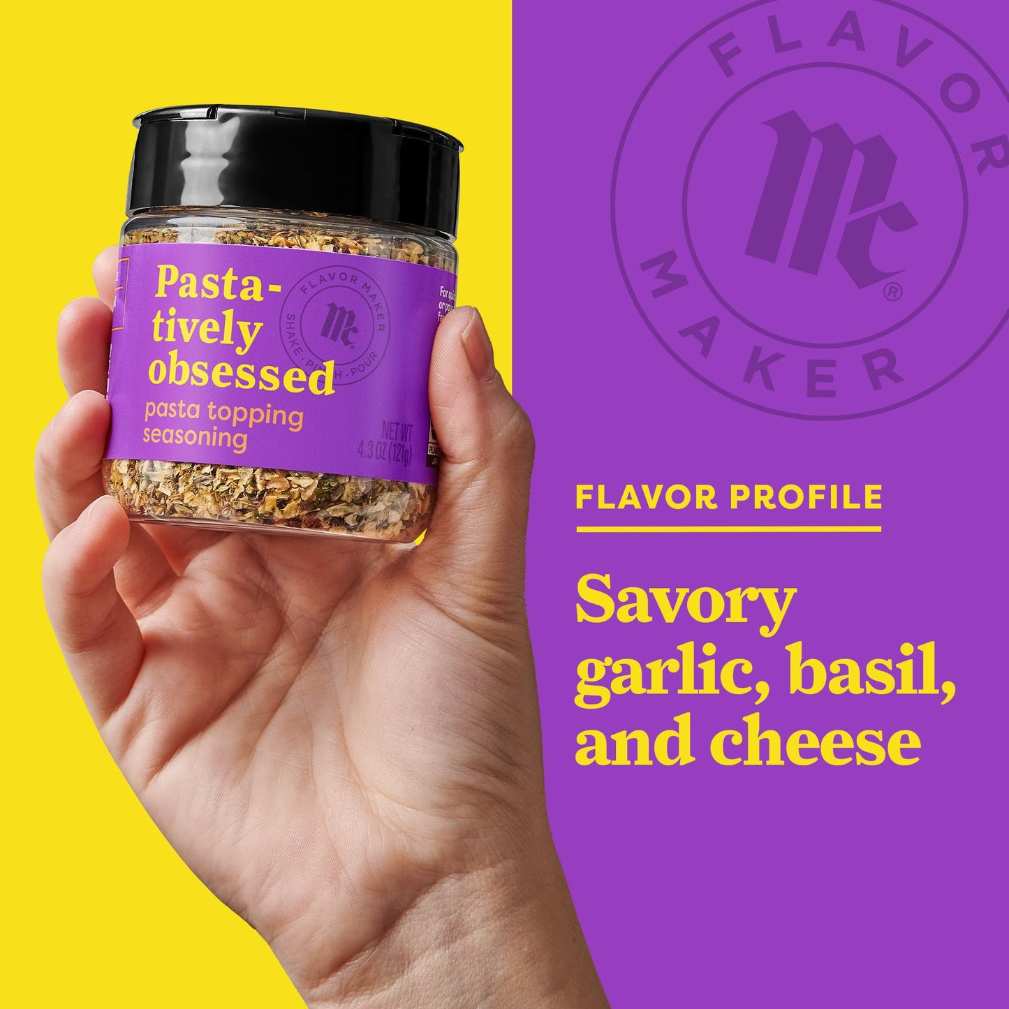 Mccormick Pasta Topping Seasoning, Flavor Maker, 4.3 Oz