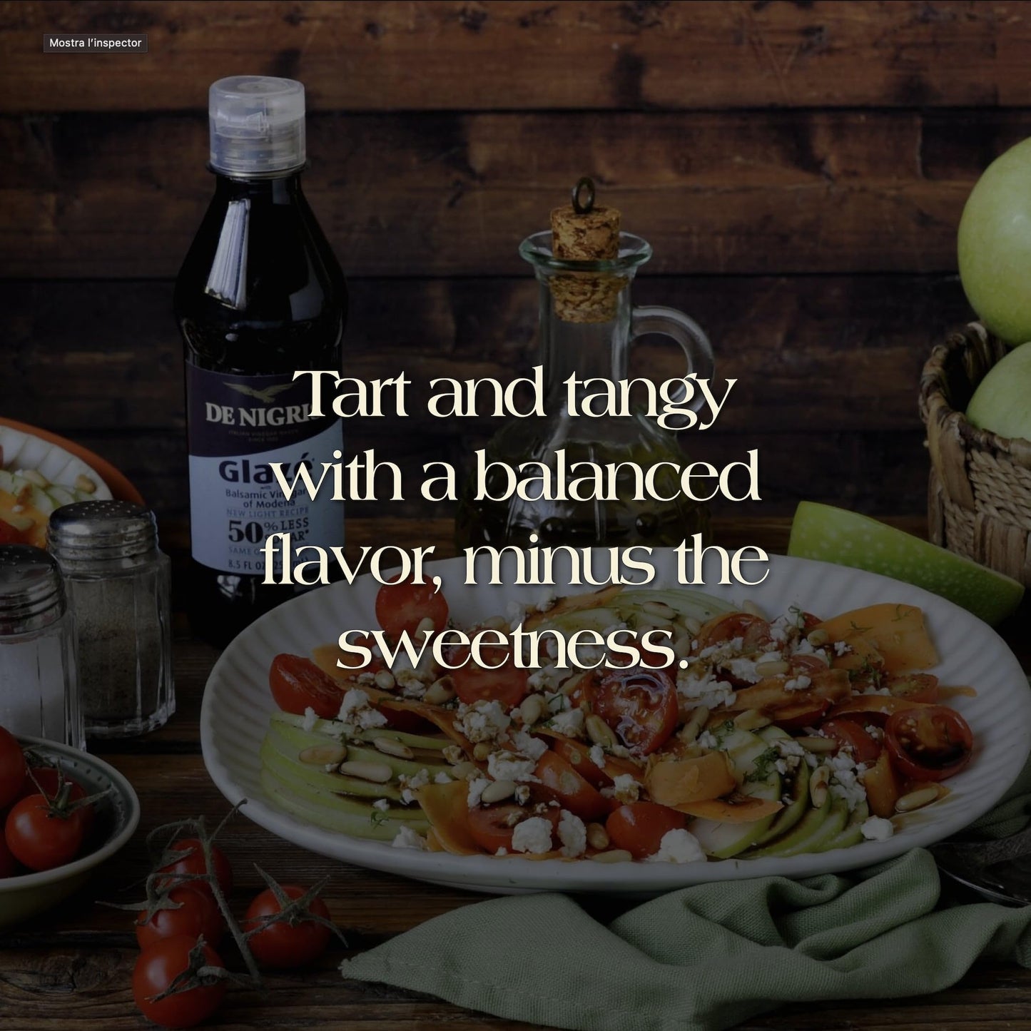 De Nigris Low Sugar Glaze With Balsamic Vinegar Of Modena 8 5 Oz (250ml) | Balsamic Glaze with Balsamic Vinegar From Modena Italy | Glaze Balsamic Vinegar