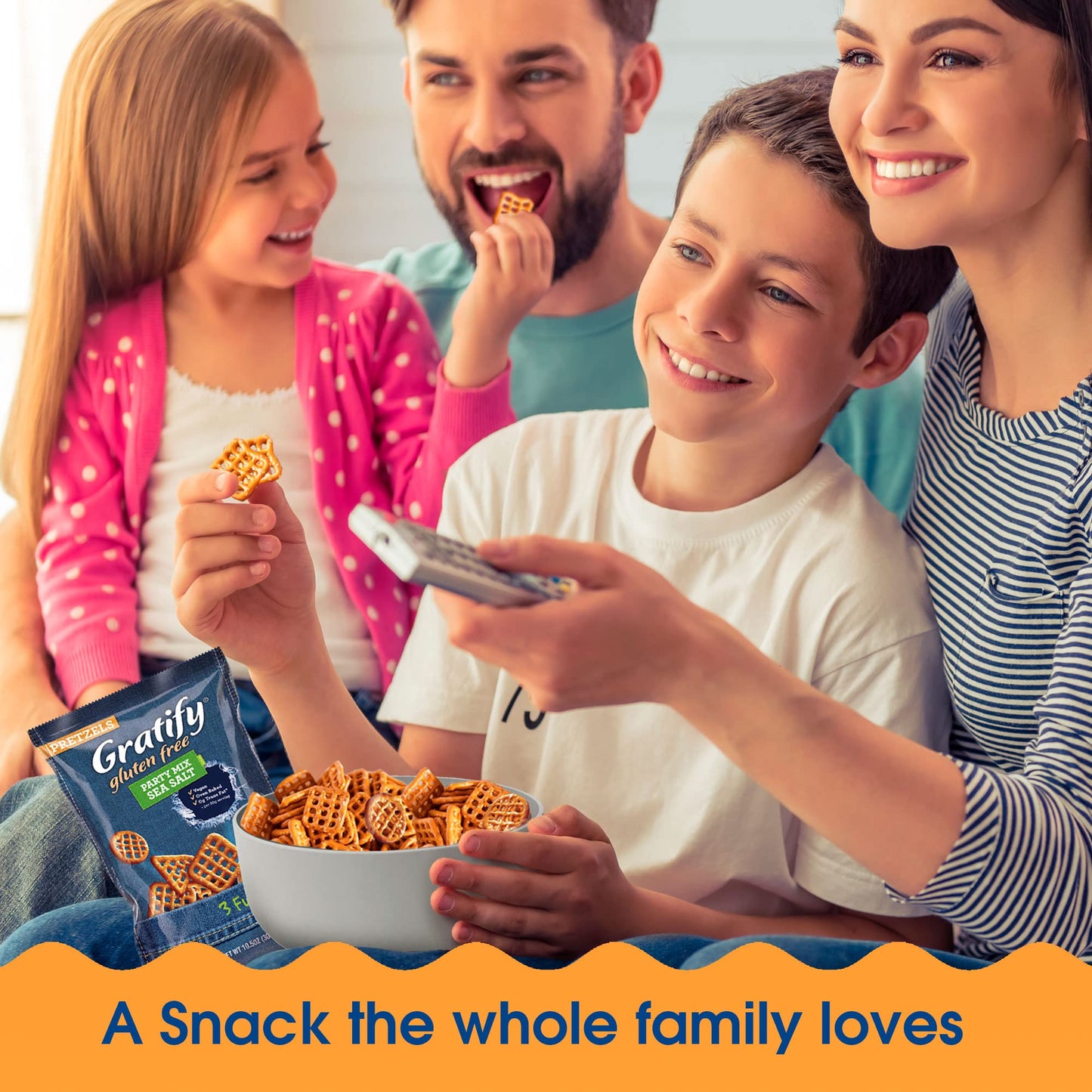 Osem Gratify Pretzel Party Mix Sea Salt 2 pack (10.5 ounce x 2) Vegan and Gluten Free Oven Baked Deliciousness