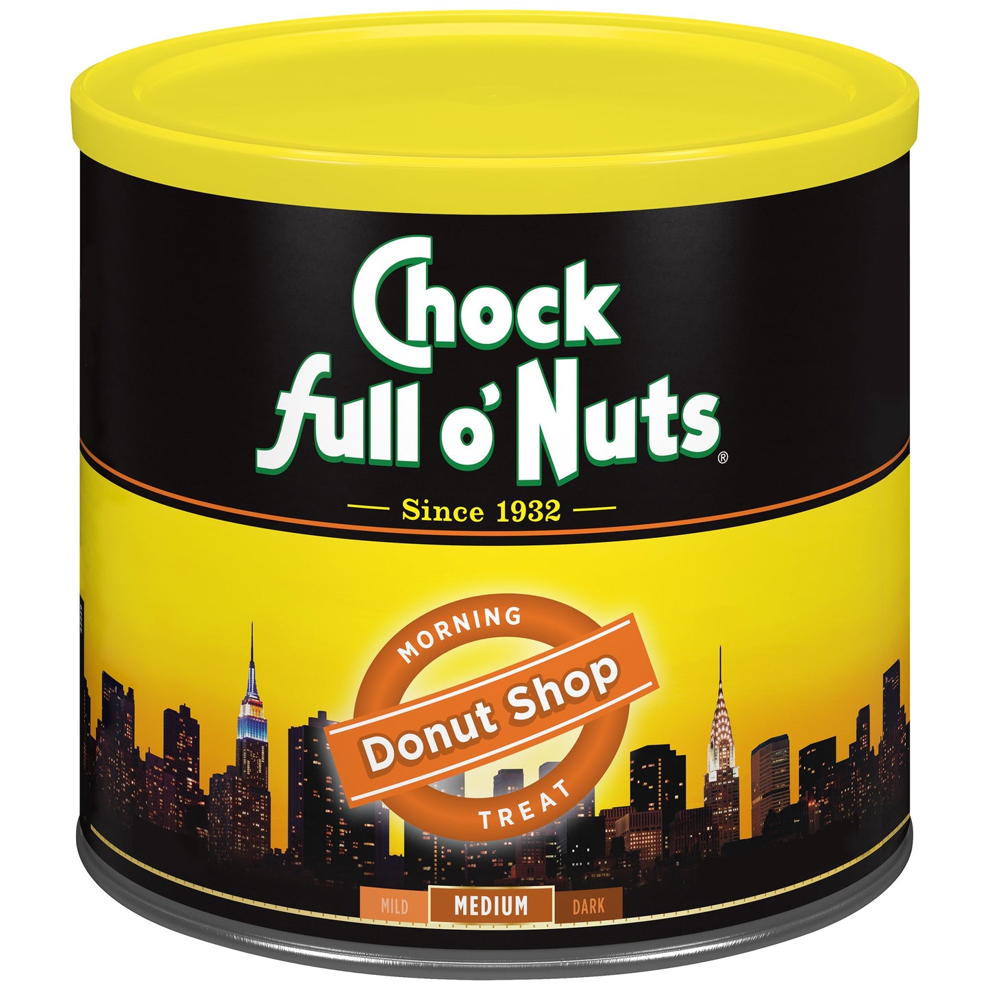 Chock Full o’ Nuts Donut Shop Roast Ground Coffee, Medium Roast, 23 Oz Can