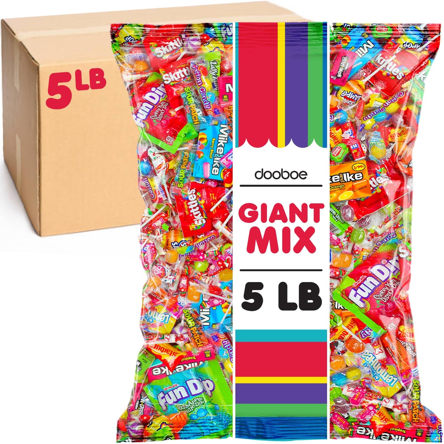 Halloween Bulk Candies - 5 Pounds - Birthday Pinata Party Candy Assortment - Halloween Individually Wrapped Candies - Candy Bags