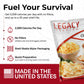 Legacy Food Storage 32 Serving Emergency Food Supply Bucket, 8 Entrees, 12,440 Total Calories, Shelf Stable Lunch & Dinner, Freeze Dried Survival Meals For Mre Camping, Hiking, Prepping