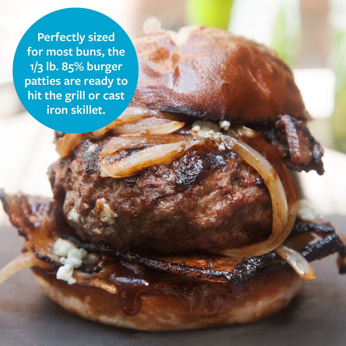 Pre, Beef Burger Patties 85% Lean/15% Fat, Grass-Fed, Pasture-Raised | 0.66625 lbs. | Pack of 2