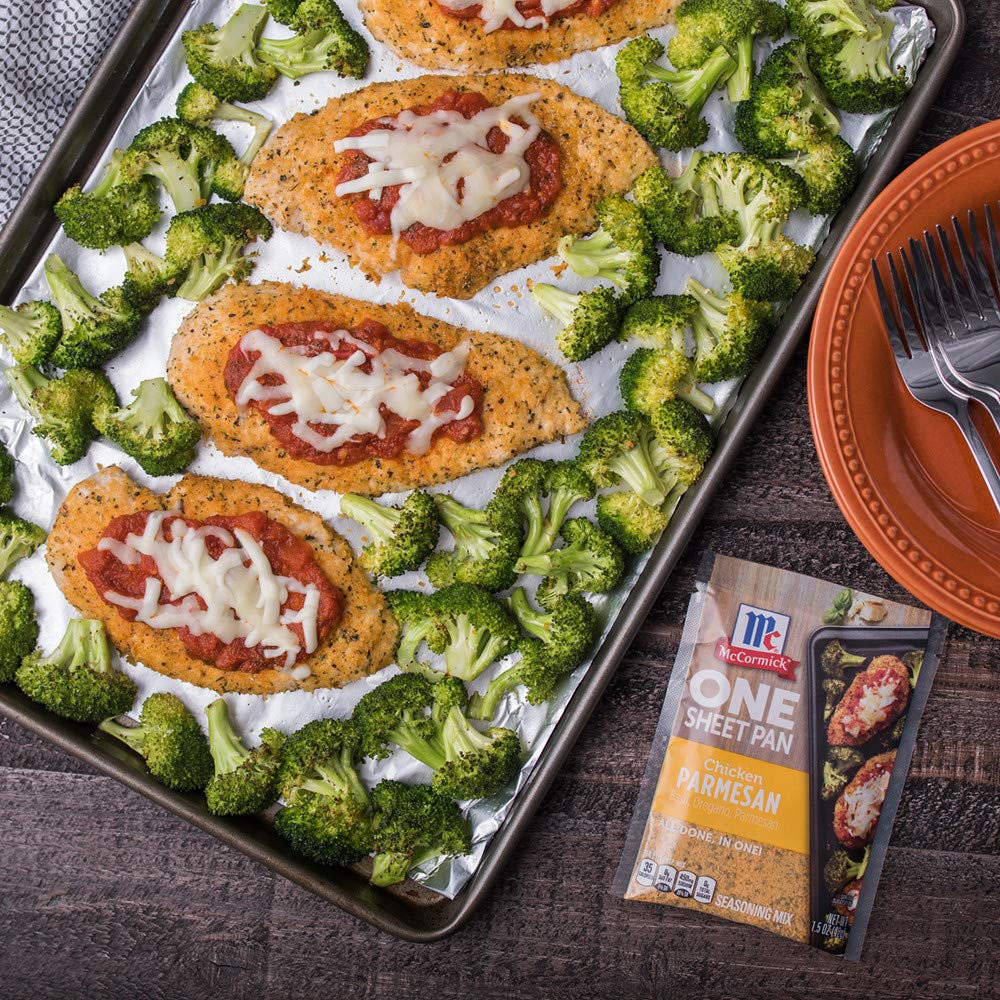 McCormick ONE Sheet Pan Chicken Parmesan Seasoning Mix, 1.5 oz 12 Count(Pack of 1)