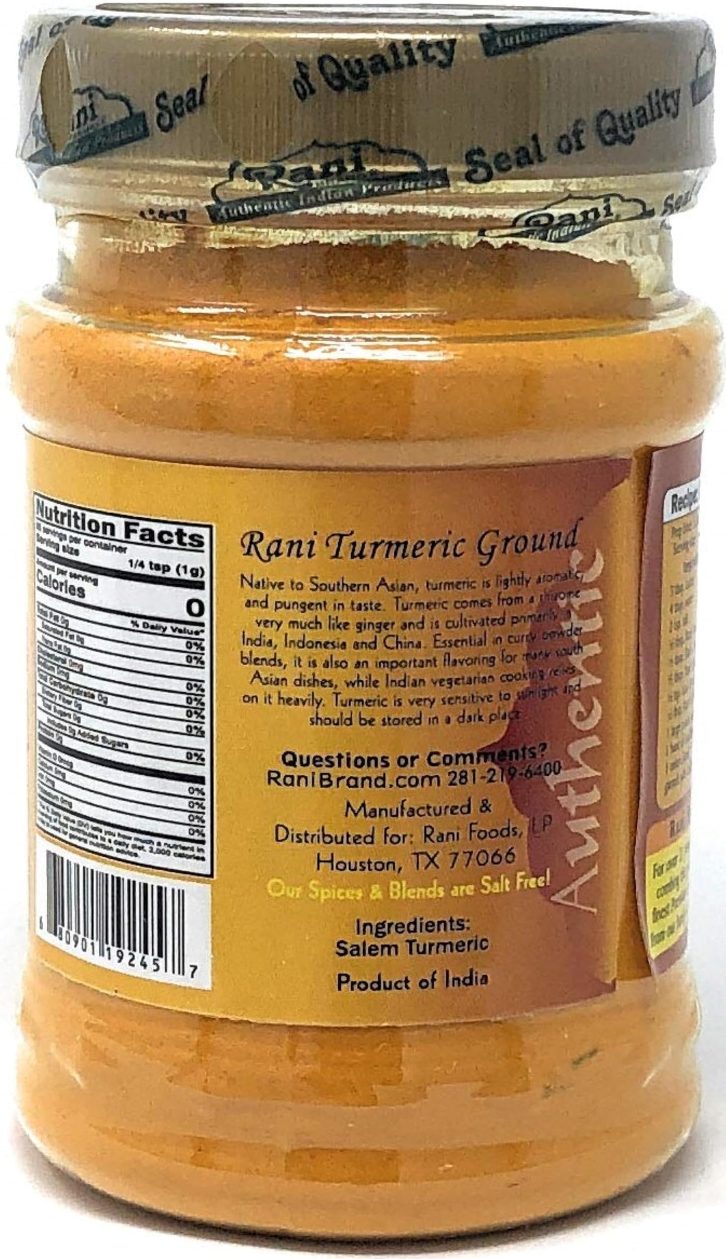 Rani Turmeric (Haldi) Root Powder Spice, (High Curcumin Content) 3Oz (85G) Pet Jar, Pack Of 12 ~ All Natural | 100% Pure, Salt F
