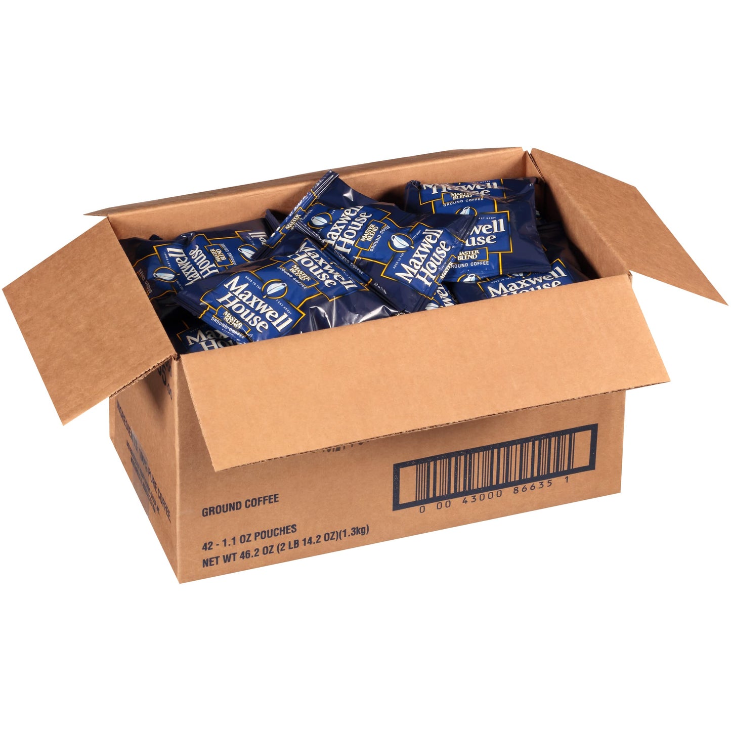 Maxwell House Master Blend Ground Coffee (42 Ct Pack, 1.1 Oz Packets)