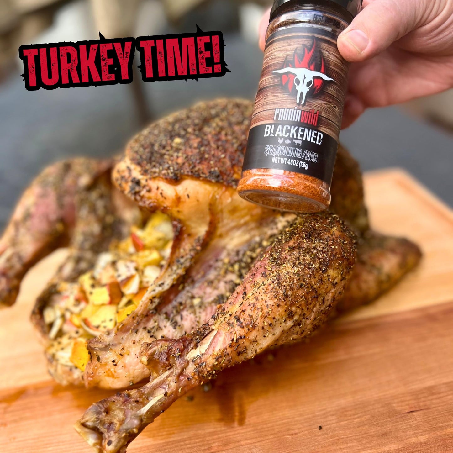 Runnin Wild Premium Blackening Seasoning, No MSG, Gourmet Cajun Spice, 4.8oz