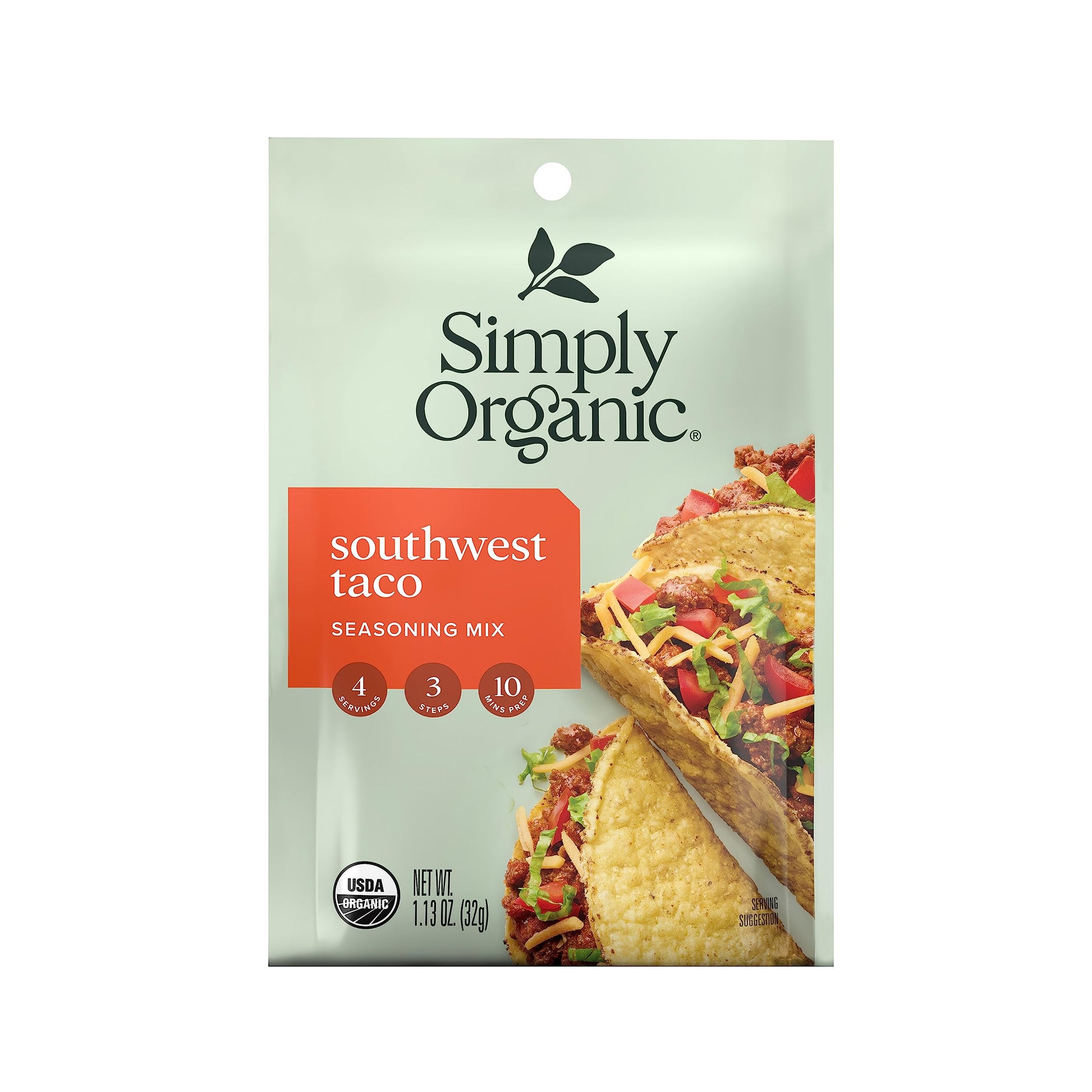 Simply Organic Southwest Taco Seasoning, Certified Organic | 1.13 oz | Pack of 3
