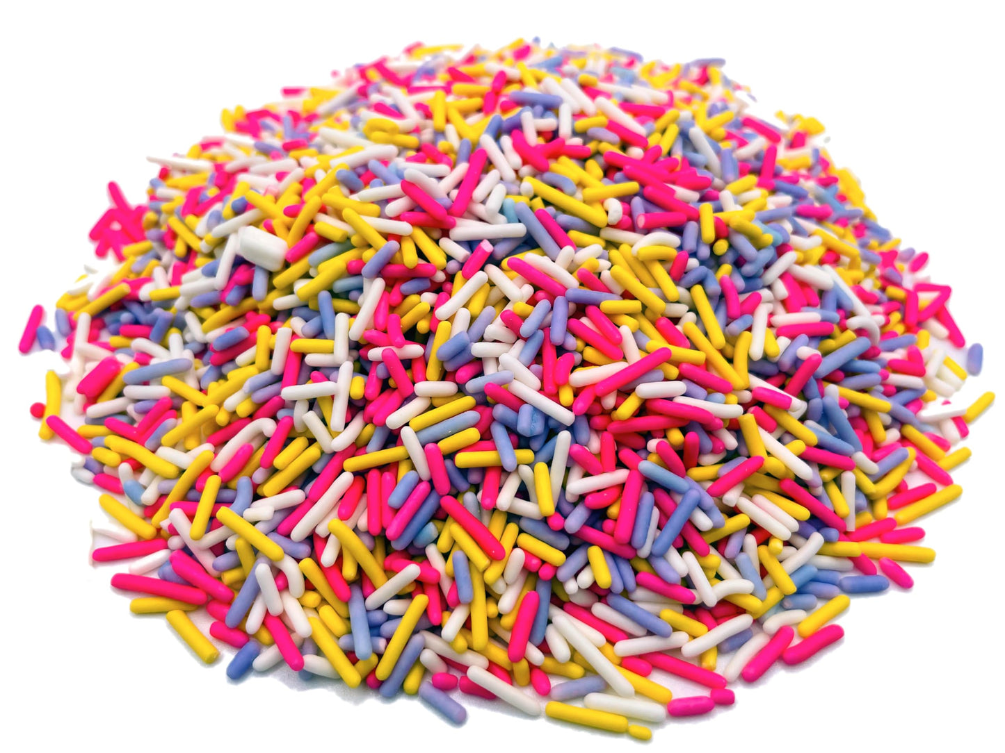 Sprinkle Me This Jimmies in Springtime Mix - 8 oz Resealable Bag - Pastel Pink, Lavender, White, Yellow - Easter Sprinkles for Desserts