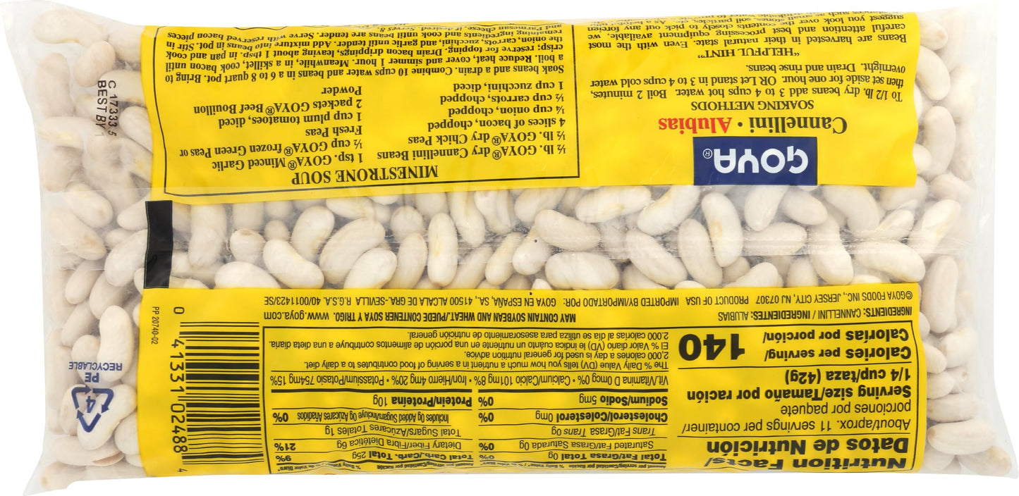 Goya Foods Dry White Kidney Beans, 16-Ounce (Pack of 24)