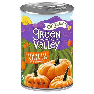 Green Valley Organics Pumpkin | Certified Organic | 100% Dickinson Variety | Sweet Earthy Delicious | Firm & Smooth | Vibrant Au