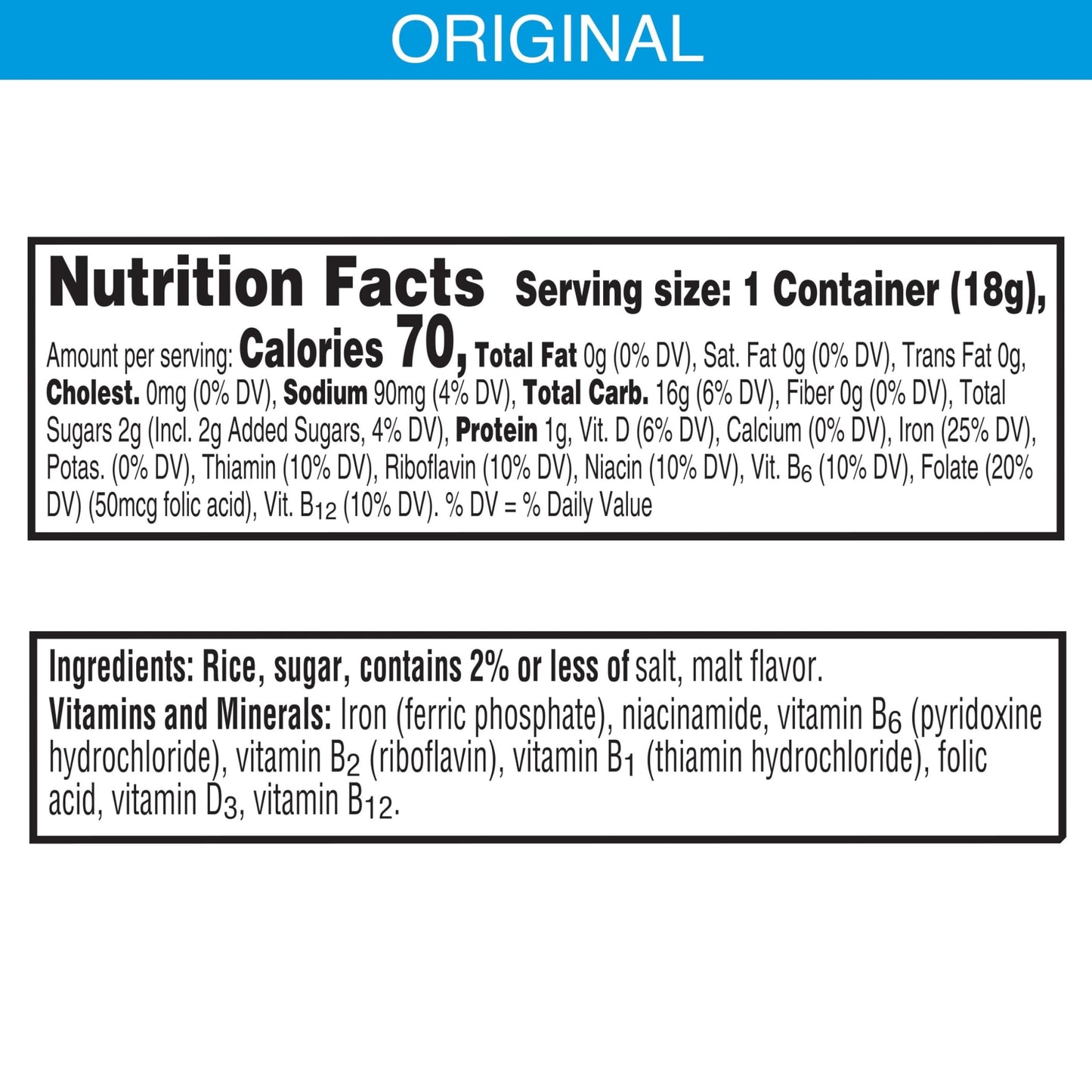 Kelloggs Rice Krispies Cereal Cups, Original Flavor, 0.63 Ounce (Pack of 96)