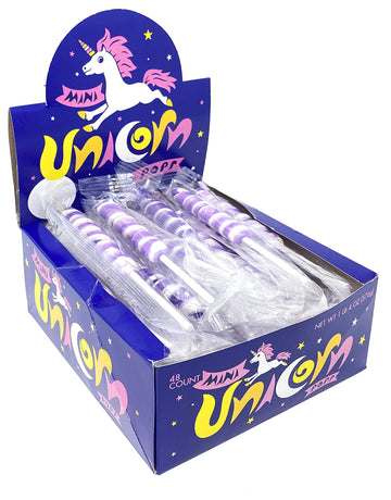 Unicorn Pops 48 Count - Individually Wrapped Unicorn Lollipops - Great For Party Favors, Candy Buffets, Kosher Candy (Grape (Lav