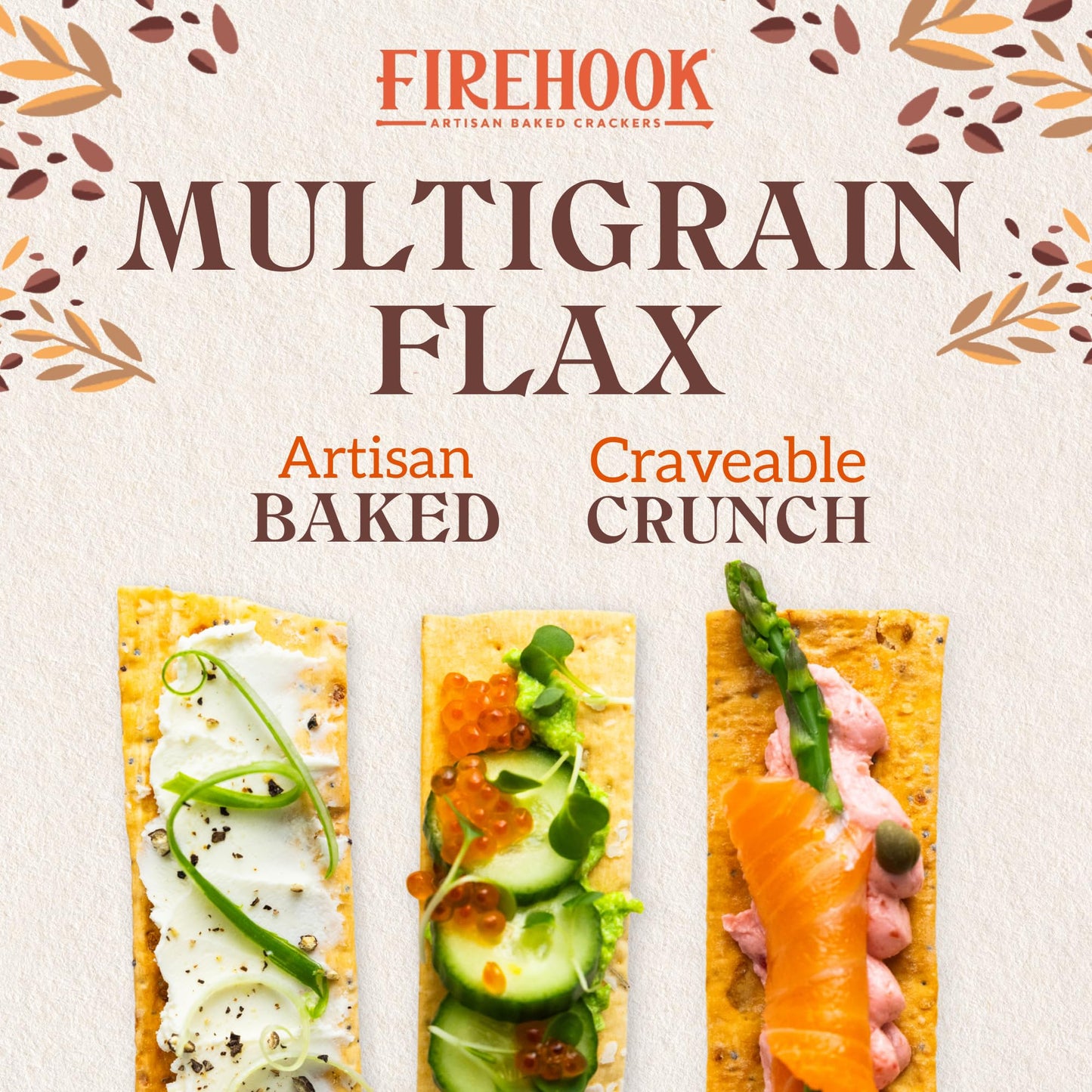 Firehook Multigrain Flax  ers - Organic, Non-GMO, Kosher, 5.5 oz Box