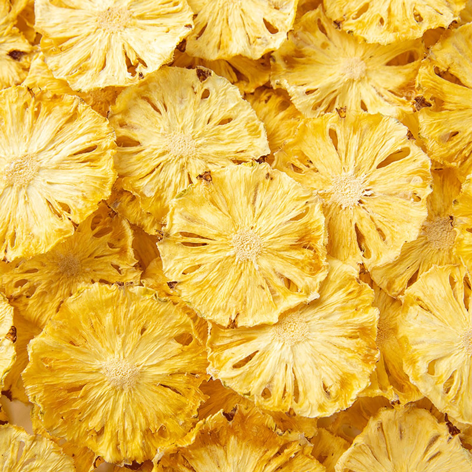 Mkostlich Dried Pineapple Slices, Dehydrated Pineapple Slices For Cocktail Garnish Drinks Baking Fruit Tea, No Sugar Added No Su