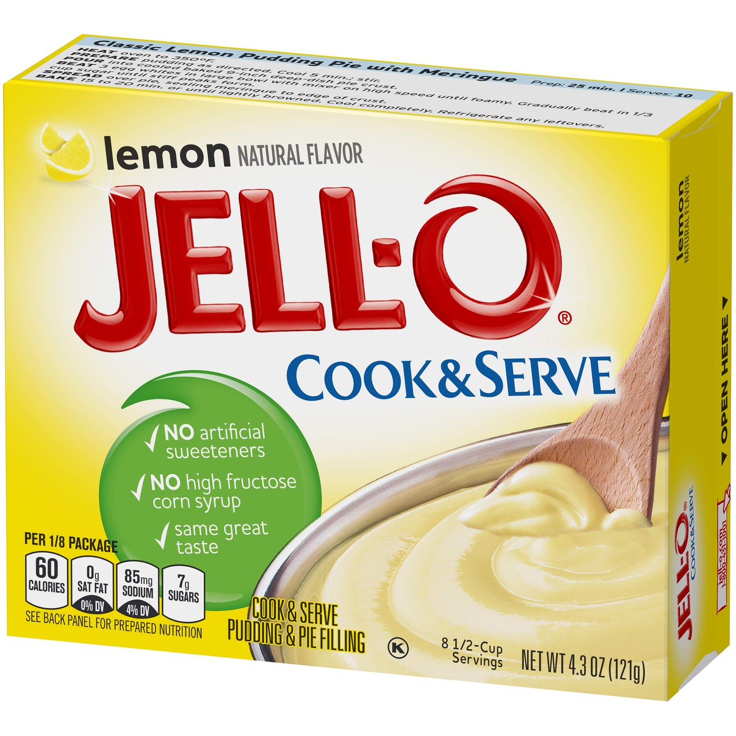 Jell-O Cook & Serve Lemon Pudding & Pie Filling, 4.3 oz Box, Pack of 24