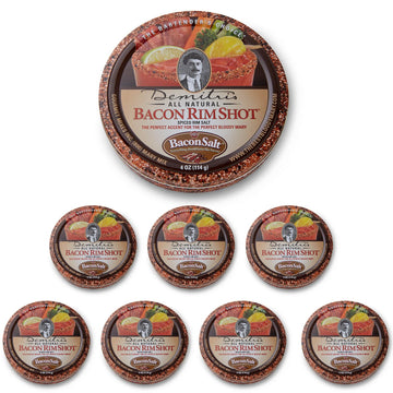 Demitri's Bacon RimShot, Spiced Rim Salt, 4oz Tins (Pack of 8)