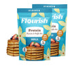 Flourish Protein Pancake & Waffle Mix, High Protein & Fiber, No Added Sugar, Vanilla Flavour, 430g (2 Pack) - Made in Canada