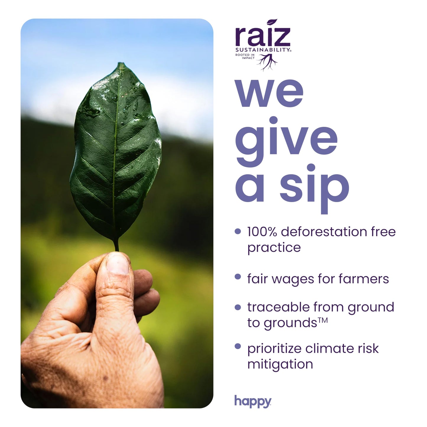 We Are Happy Dark Roast Coffee Pods, 22 Count, Cocoa Notes, Compatible with K-Cup malt-inspired, Rainforest Alliance Certified