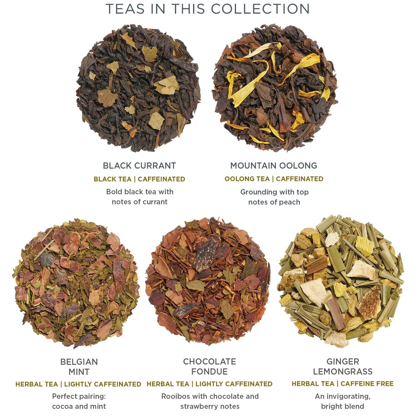 Tea Forte Winter Chalet Enhanced Presentation Box Gift Set Sampler, 20 Count, 4 Of Each Blend Individually Wrapped Handcrafted Pyramid Infuser Bags
