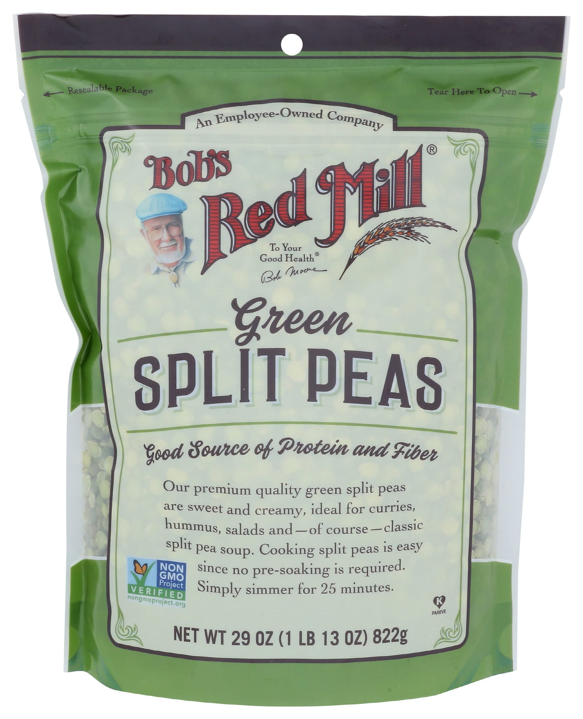 Bobs Red Mill green Split Peas 29 OZ