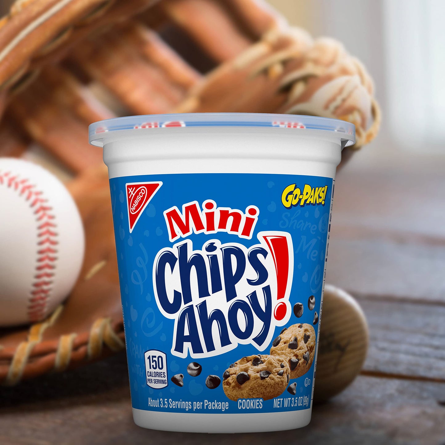 Chips Ahoy! Mini Original Chocolate Chip Cookies, Go-Paks, 12 - 3.5 Oz Cups