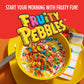 Fruity PEBBLES Breakfast Cereal, Gluten Free, 10 Vitamins and Minerals, Breakfast Snacks, Sweetened Rice Cereal, Extra Large Box