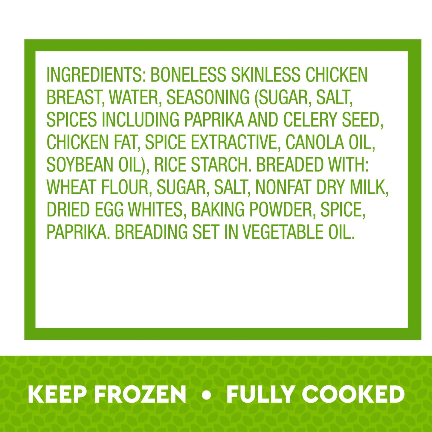 Just Bare Lightly Breaded Chicken Breast Strips | Fully Cooked | 16G Protein |Frozen | 1.50 LB