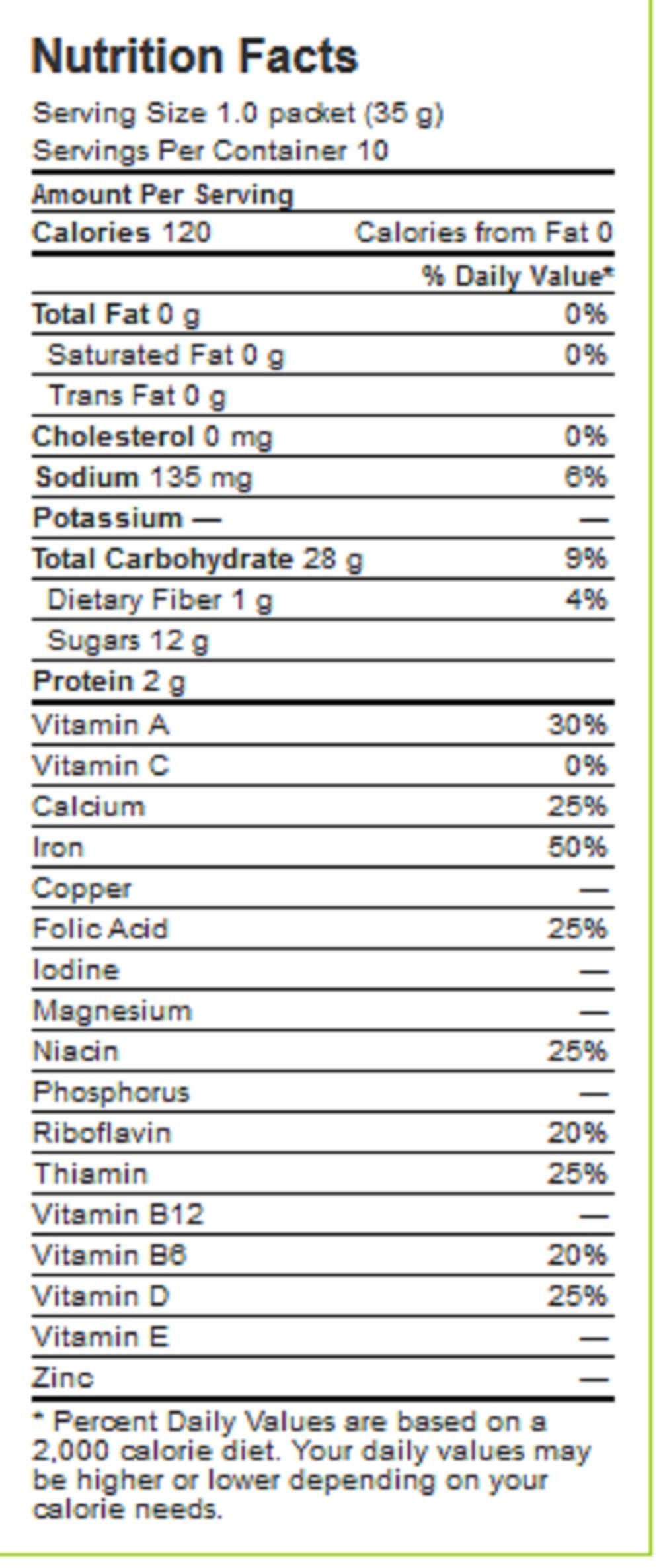cream Of Wheat Bananas & cream Instant Hot cereal 10 count 12.3oz Box (Pack of 3)