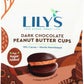 Lilys Sweets Dark Chocolate Peanut Butter Cups 3.2 Ounce Pouch
