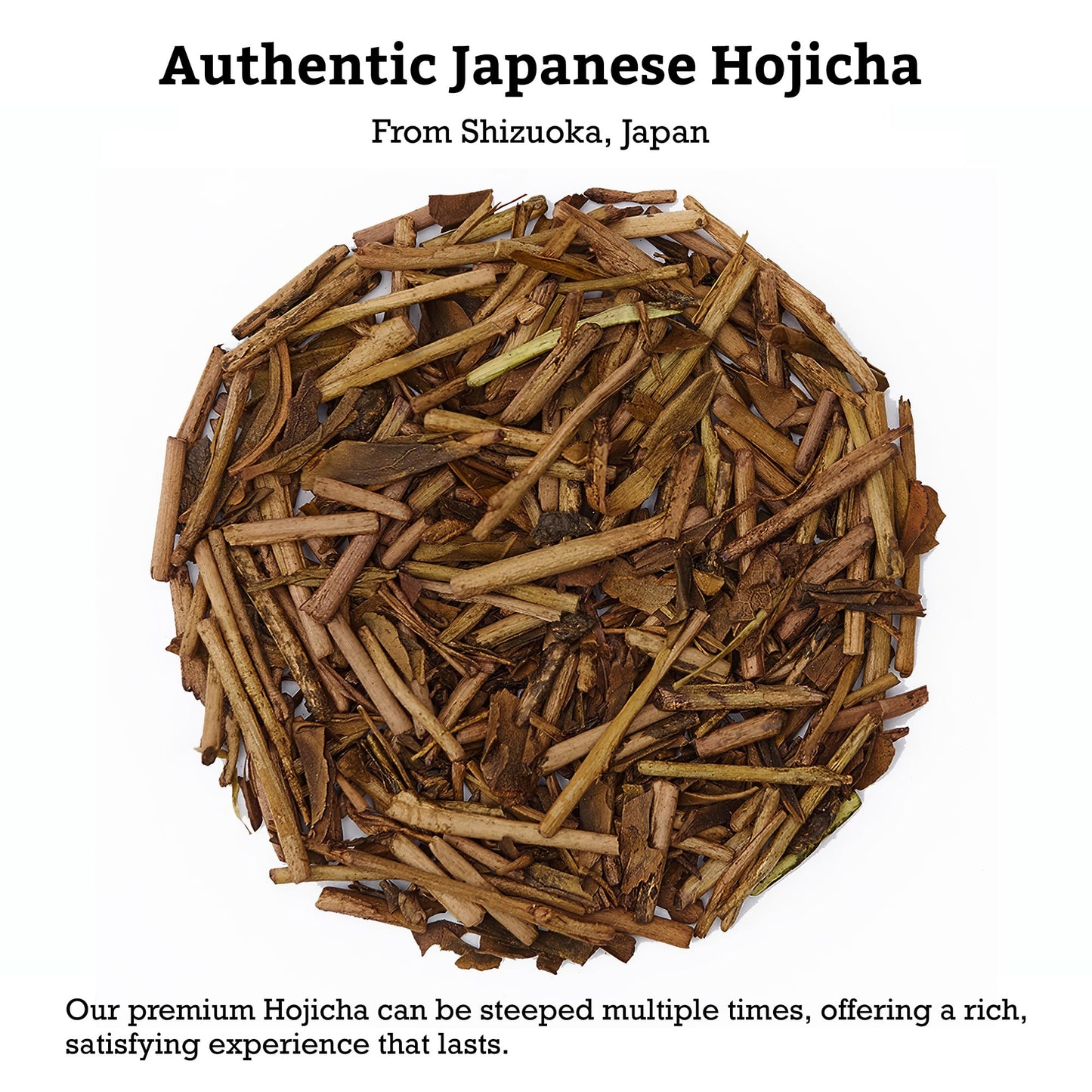 SUGIMOTO TEA Hojicha Roasted Green Tea Loose Leaf 0.5 lb (227 g) Bulk Pack
