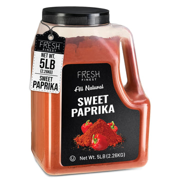 Fresh Finest Sweet Paprika Bulk 5 LB - Premium Ground Seasoning, Freshly Packed at the Source, Perfect for Soups, Meat Rubs, Sau