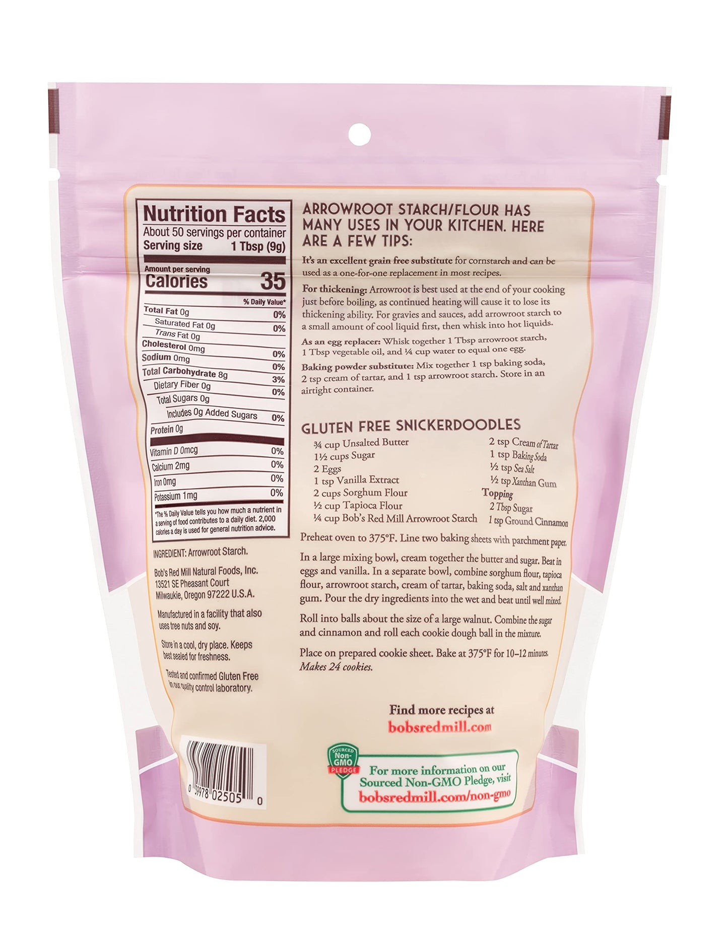 Bob'S Red Mill Arrowroot Starch / Flour, 16 Oz (Pack Of 2)