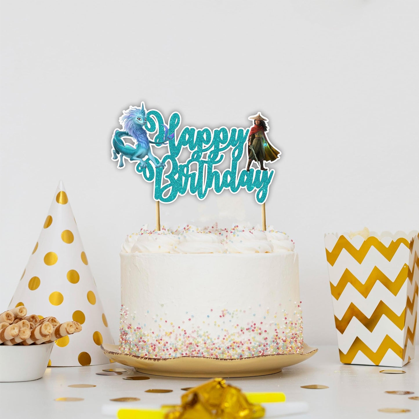 Seyal Raya And The Last Dragn Happy Birthday Cake Topper