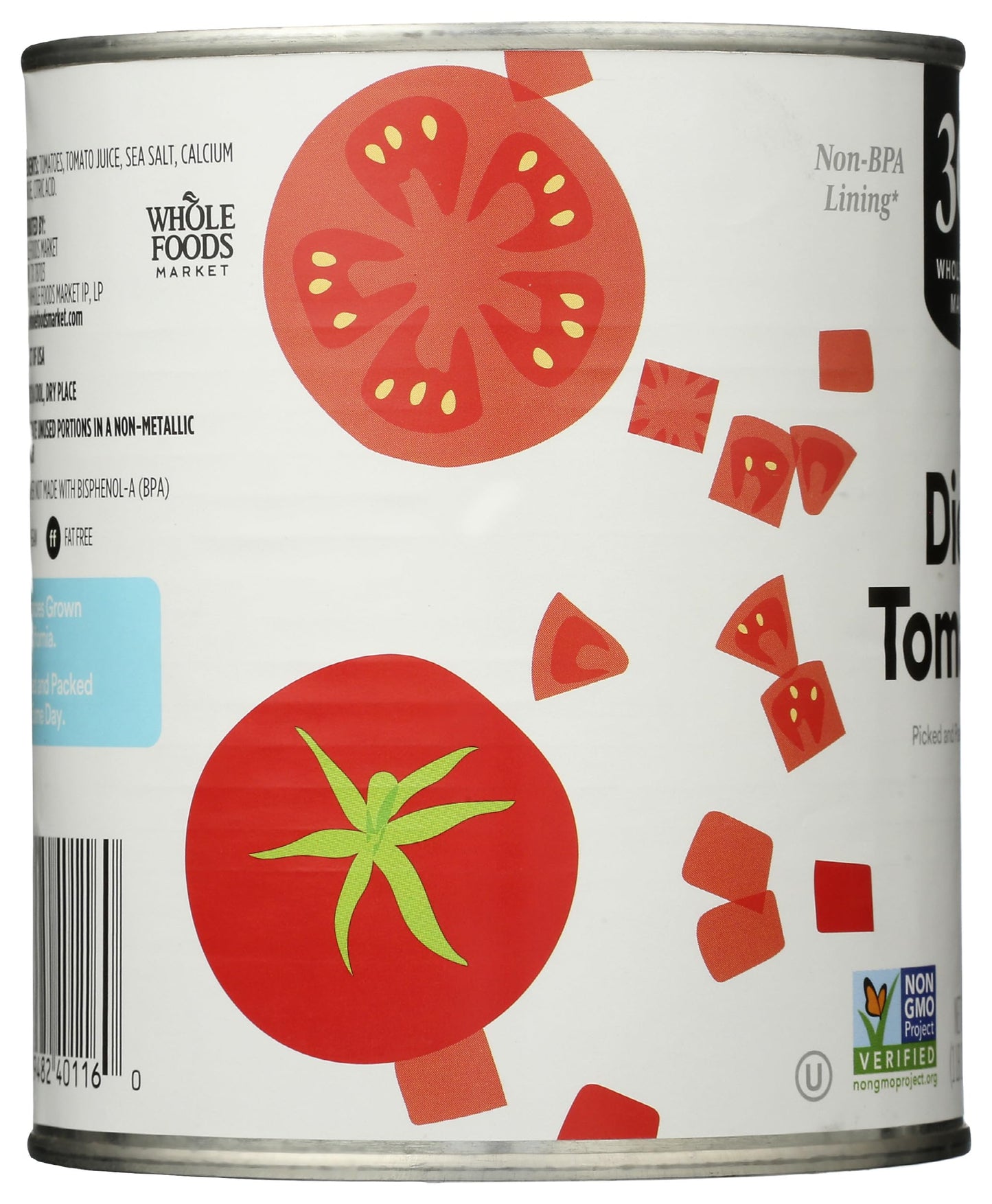 365 by Whole Foods Market, Diced Tomatoes, 28 Ounce
