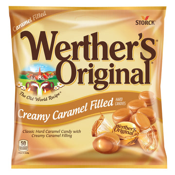 Werther'S Original Creamy Caramel Filled Candy, 2.65 Oz Bags (Pack Of 12)