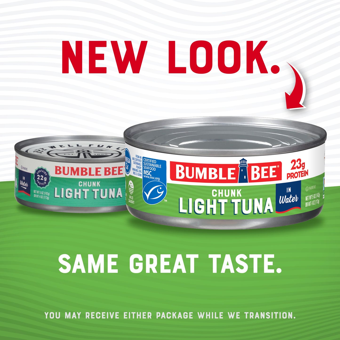 Bumble Bee Chunk Light Tuna In Water, 5 Oz Cans (Pack Of 48) - Wild Caught Tuna - 22G Protein Per Serving - Non-Gmo Project Verified, Gluten Free, Kosher - Great For Tuna Salad And Recipes