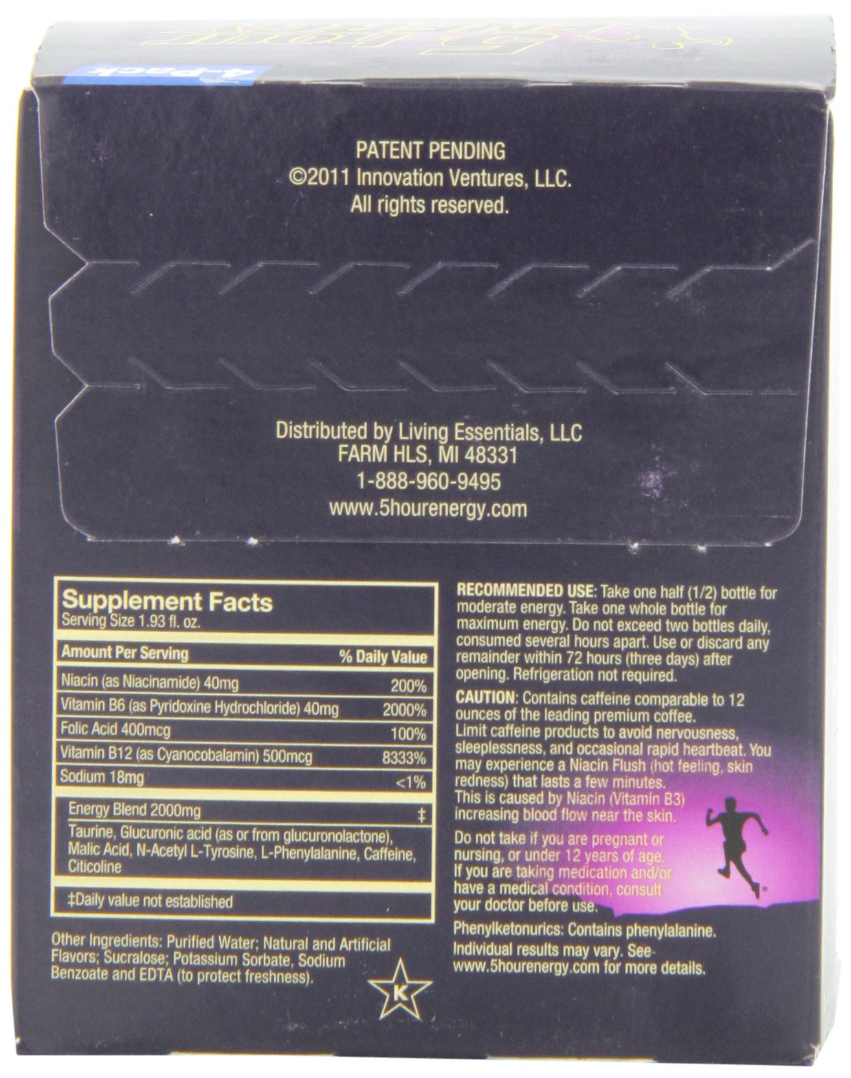 5-hour ENERGY Extra Strength Shot, G , 1.93 Fl Oz (Pack of 4), Model 10719410721241
