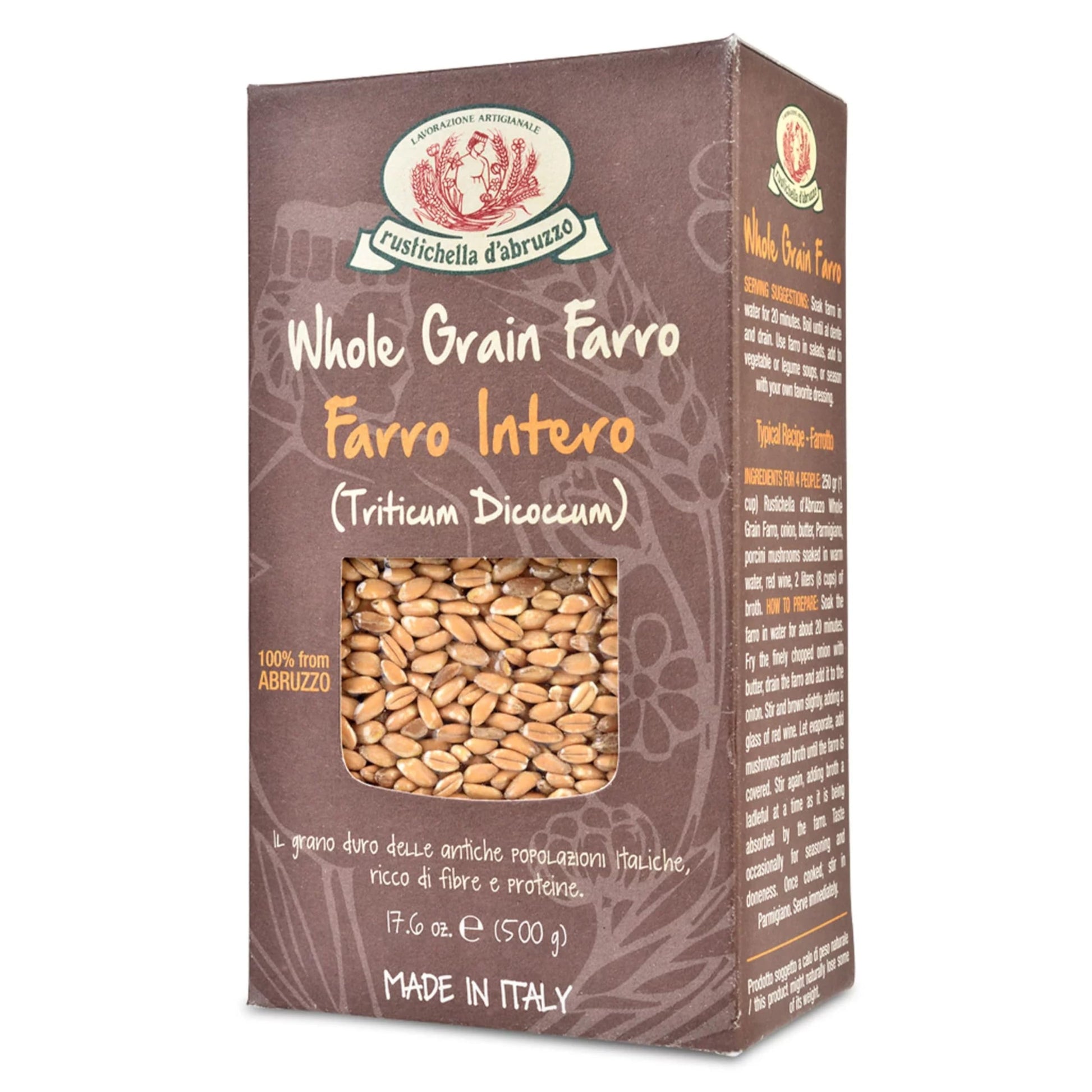 Rustichella d Abruzzo Whole Grain Farro,1.1 lb