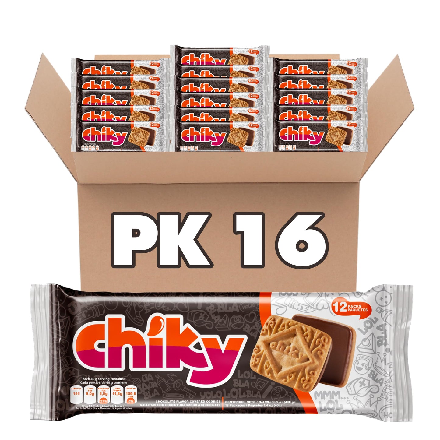 Pozuelo Chiky Chocolate Cookies | Crispy Vanilla Cookies Filled with Chocolate Fudge | Delicious Creamy Flavors from Costa Rica 
