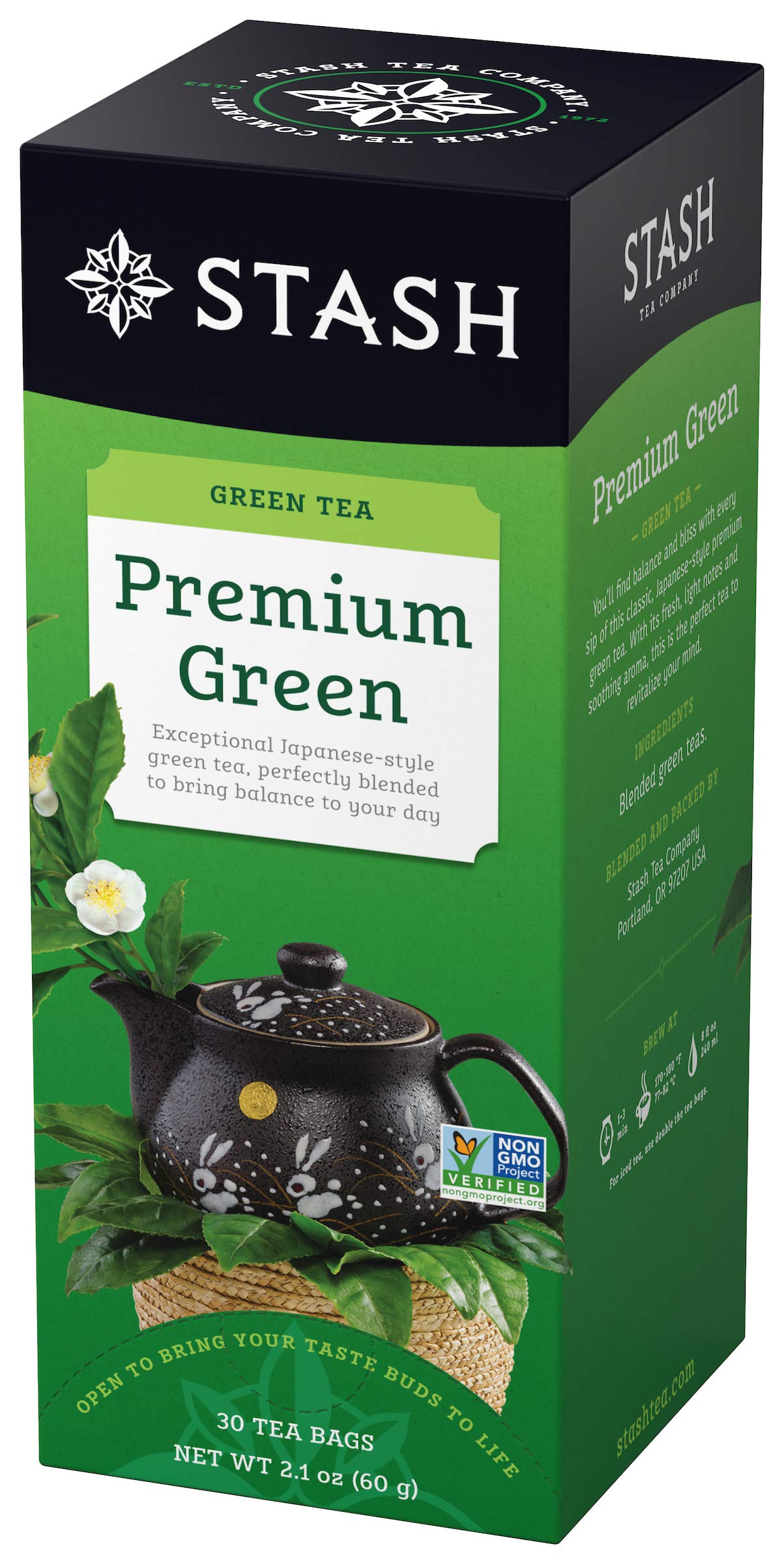 Stash Tea Premium Green Tea - 180 Tea Bags (30 Bags/Box, 6 Boxes)