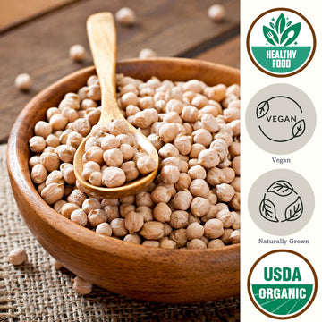 Be Still Farms Organic Dried Chickpeas, Non-GMO, Vegan, Gluten Free, 4.8 lb Bulk