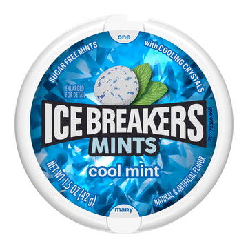 Ice Breakers Coolmint Sugar Free Breath Mints Tins, 1.5 Oz (8 Count)
