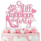 LINGBOOM Rose Gold Glitter Cake Topper for 40th Birthday, Cardstock, Model C-Fabulous at -P, Size ZJ1131