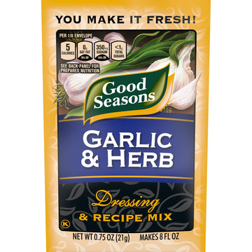 Good Seasons Garlic & Herb Dressing & Recipe Mix, 0.75 Oz