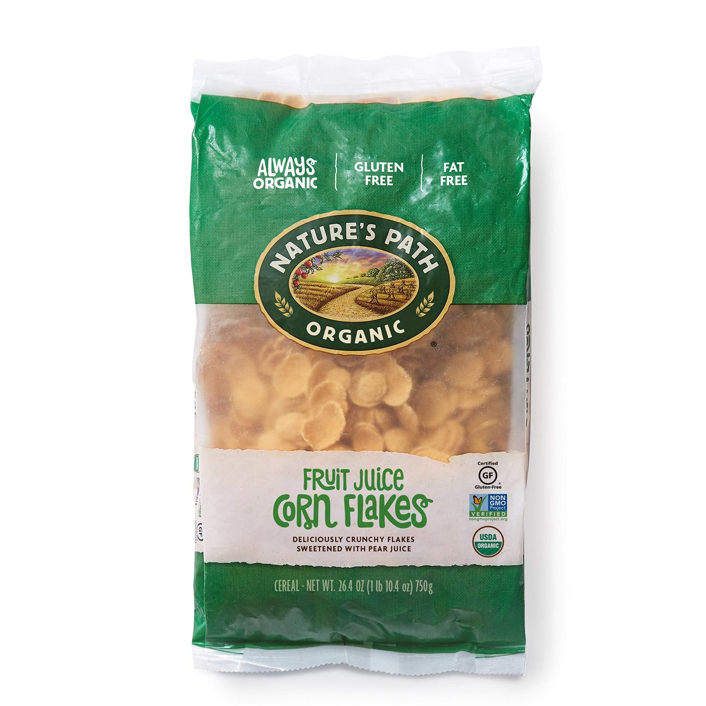 NATURES PATH Organic Fruit Juice Corn Flakes, 26.4 OZ