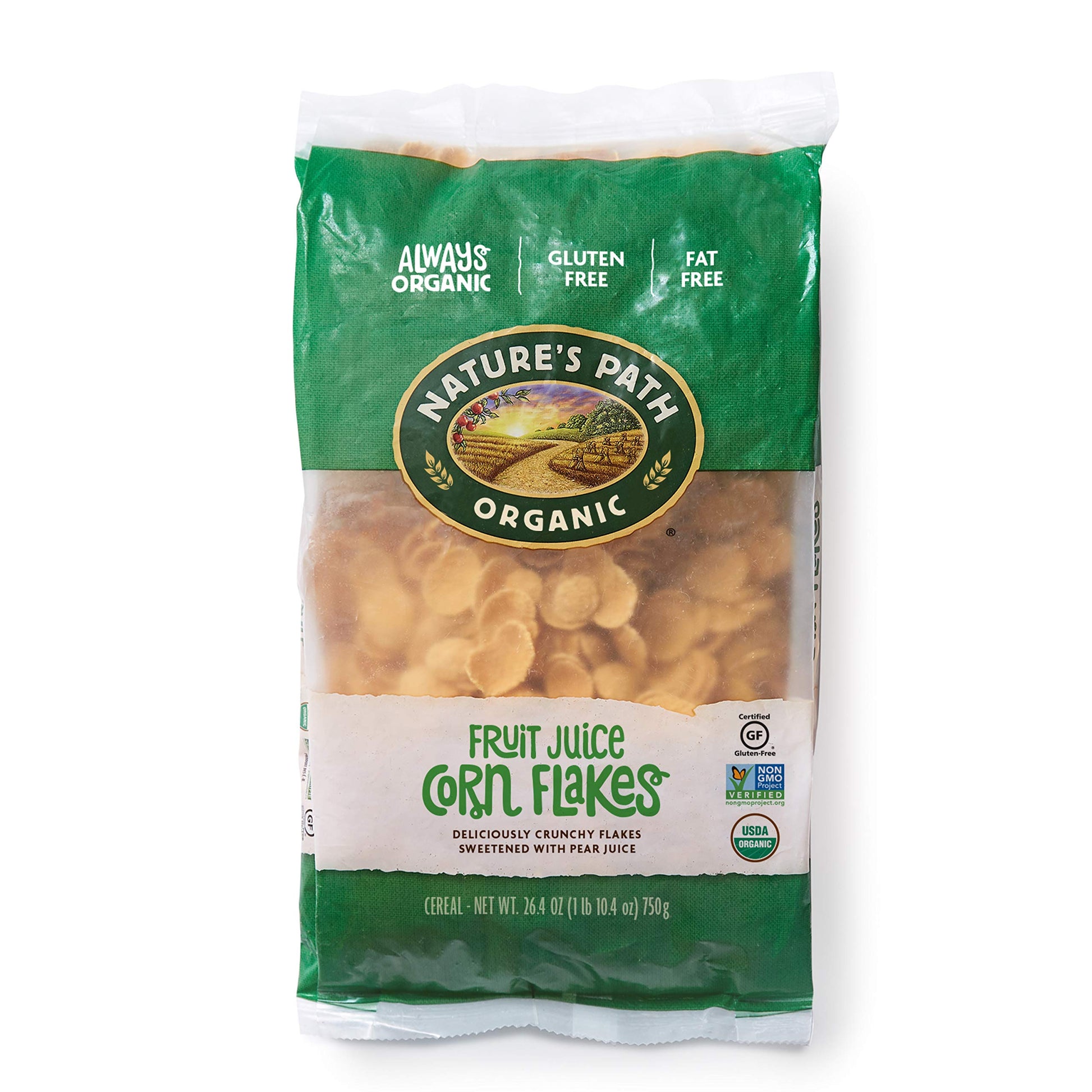 NATURES PATH Organic Fruit Juice Corn Flakes, 26.4 OZ