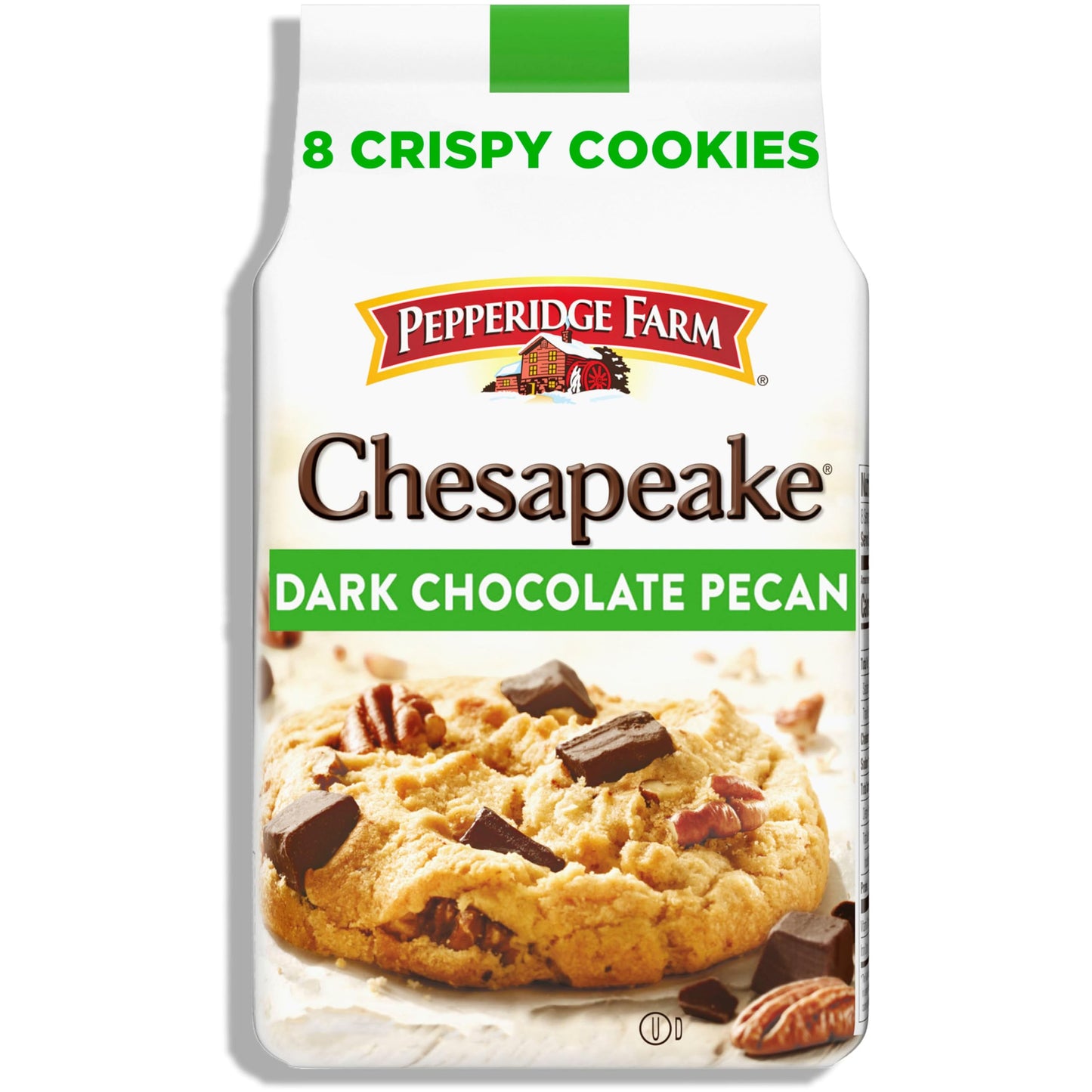 Pepperidge Farm Chesapeake Crispy Dark Chocolate Pecan Cookies, 7.2 Oz Bag (8 Cookies)